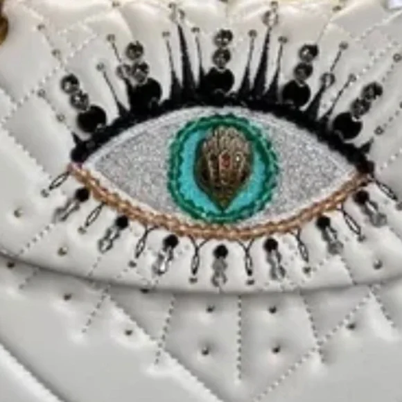 Kurt Geiger Mini Kensington Evil Eye Quilted Leather Crossbody Shoulder Bag Nwt - Picture 3 of 6